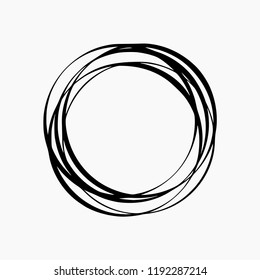 Hand Drawing Circle in Doodle Style.