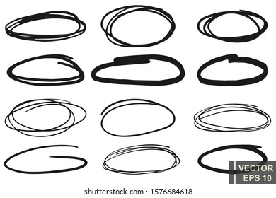 hand drawing. A circle. pencil. Scribble. For your design.