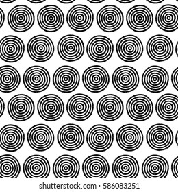 Hand drawing circles spiral round texture of seamless background