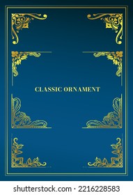 hand drawing classic ornament vintage 