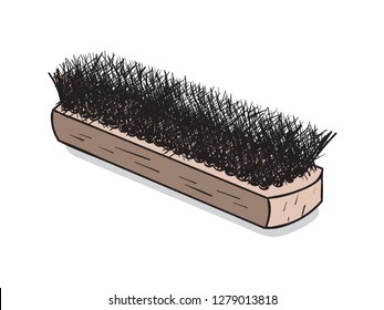 hand drawing clothes brush vector