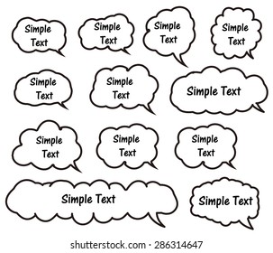 hand drawing cloud dialog box
