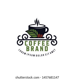 Hand Drawing Cofee Cafee Logo vector