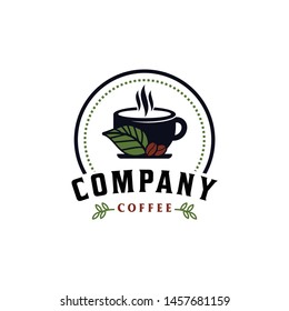 Hand Drawing Cofee Cafee Logo vector
