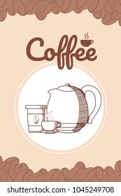 Hand drawing coffee card