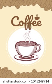 Hand drawing coffee card