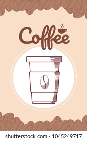 Hand drawing coffee card