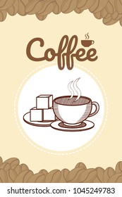 Hand drawing coffee card