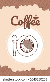 Hand drawing coffee card