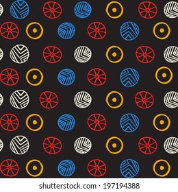 Hand drawing colorful pattern seamless background