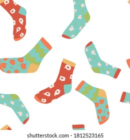 Hand drawing colorful socks vector illustration