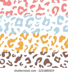 Hand drawing colorfull leopard seamless pattern vector illustration. Vector illustration design for fashion fabrics, textile graphics, and prints.