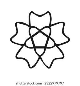hand drawing complex flower or mandala art