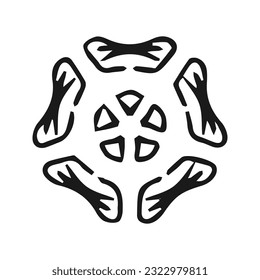 hand drawing complex flower or mandala art