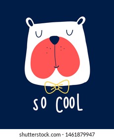 Hand drawing cool bulldog vector illustration.