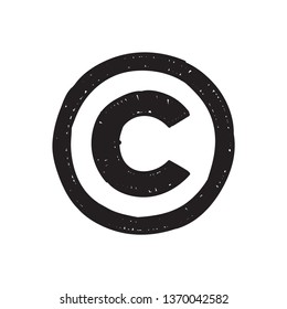hand drawing copyright symbol