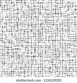 Handzeichnung mit Querstrichen. Textiles Muster. Mesh. Vektorgrafik.