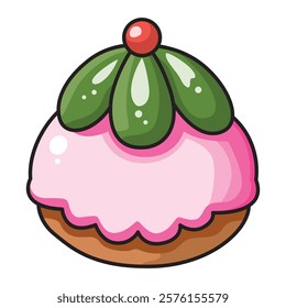 Hand Drawing of Cupcake with Sweet and Detailed Charm