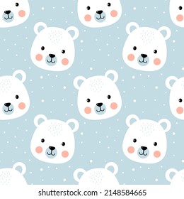 Hand drawing cute bear seamless pattern vector illustration design. Vector illustration design for fashion fabrics, textile graphics, prints.