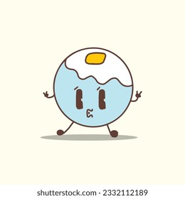 HAND DRAWING CUTE CHARACTER BREAKFAST DESIGN VECTOR ELEMENT