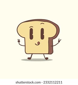 HAND DRAWING CUTE CHARACTER BREAKFAST DESIGN VECTOR ELEMENT