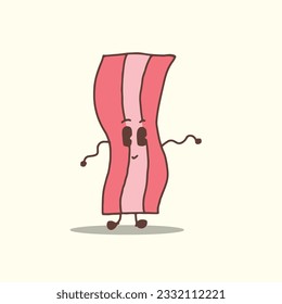 HAND DRAWING CUTE CHARACTER BREAKFAST DESIGN VECTOR ELEMENT