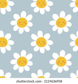 Hand drawing cute daisy seamless pattern vector illustration. Vector illustration design for fashion fabrics, textile graphics, prints.