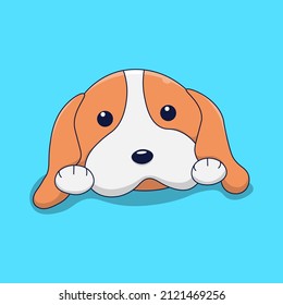 Hand Drawing of Cute Dog Illustration