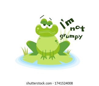 Handzeichnung süß und gruselig Frosch mit Slogan.
Vector-Illustration für die Druckgestaltung