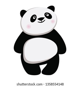 Hand drawing cute panda
