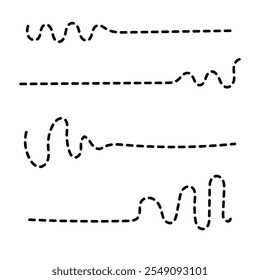 Vetor de coleção de linhas traço de desenho à mão