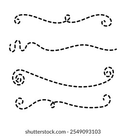 Vetor de coleção de linhas traço de desenho à mão