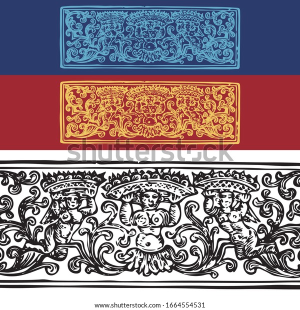 Hand drawing Decorations & Designs\
, Vintage ornaments and dividers, calligraphic design elements and\
page decoration, exclusive, retro style set of ornate floral\
patterns template  , Banshee\
contribu