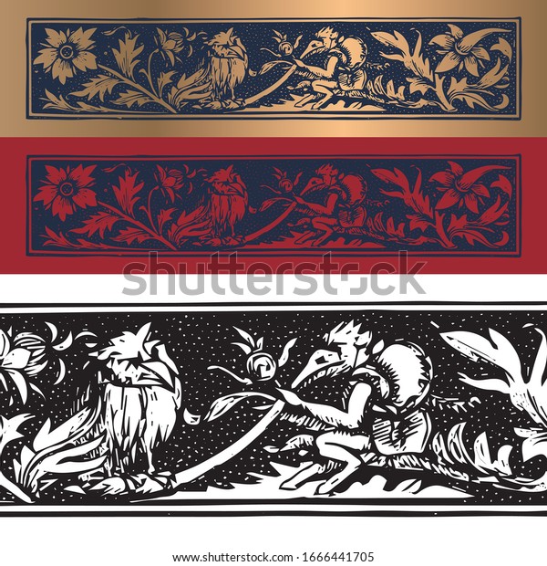 Hand drawing Decorations & Designs , Vintage\
ornaments and dividers, calligraphic design elements and page\
decoration, retro style of ornate floral patterns template, Birdman\
and Starry Sky