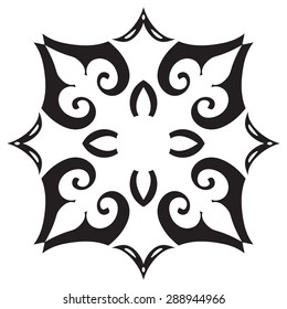 Hand drawing decorative tile frame.  Italian majolica style Black and white. Vector illustration. The best for your design, textiles, posters, tattoos, corporate identity
