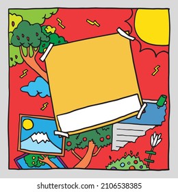 hand drawing design for poster and template