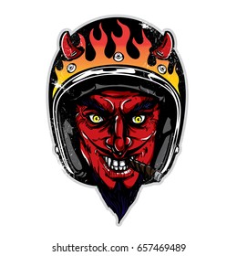 satanic motorcycle helmet