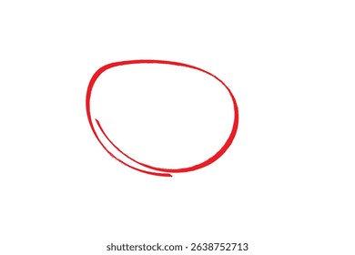 hand drawing different circles isolated on the transparent background, Handwritten red circle. For marking text, numbers, marker pen, pencil, logo, hand-drawn doodle grunge circle highlights