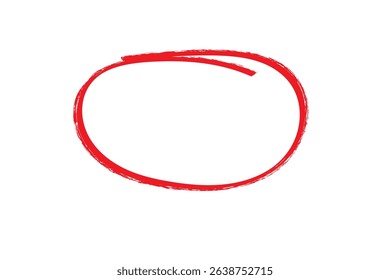 hand drawing different circles isolated on the transparent background, Handwritten red circle. For marking text, numbers, marker pen, pencil, logo, hand-drawn doodle grunge circle highlights