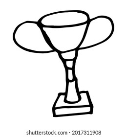 hand drawing, doodle award, design element on the school theme