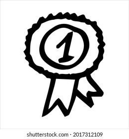 Handzeichnung, Doodle-Preis, Design-Element zum Thema Schule