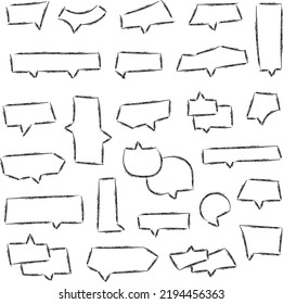 dibujo a mano de las nubes de doodle y formas de dibujo aislado