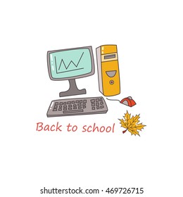 Hand drawing doodle concept back to school
