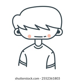 Hand Drawing Doodle Cute Cartoon Boy Icon