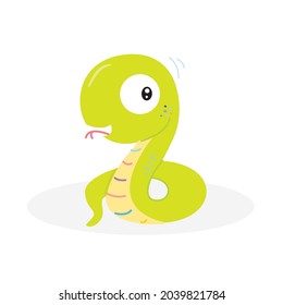 Hand drawing doodle cute snake vector illustration for t-shirt ,card, poster design for kids. Vector illustration design for fashion fabrics, textile graphics, prints, Cute snake cartoon