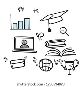 hand drawing doodle education icon illustration