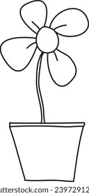 A hand drawing doodle of flower EPS file