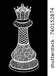 Hand drawing doodle Sketch Chess Queen Vector Illustration Art
