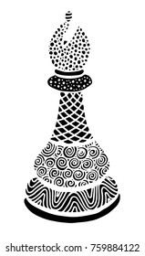 Hand drawing doodle Sketch Chess Bishop Vector Illustration Art