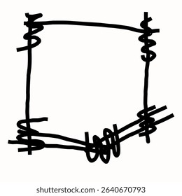 Hand Drawing Doodles Frame Vector